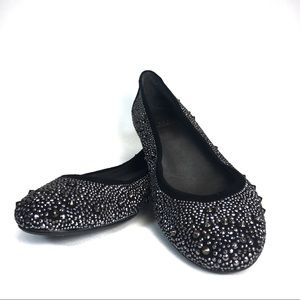 Stuart Weitzman Nubeads Studded Ballet Flats 9 N